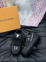 Louis Vuitton Black Crystal 'LV Trainer Maxi' - Image 3