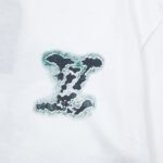 T-shirt Louis Vuitton White Green LV - Image 3