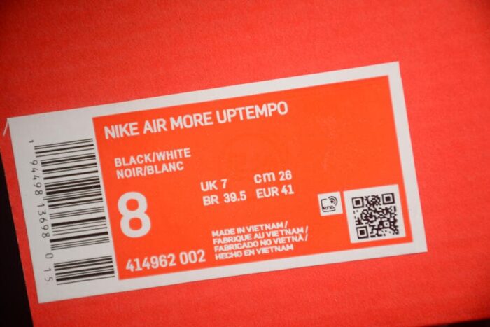 Nike Air More Uptempo Black White - Image 13
