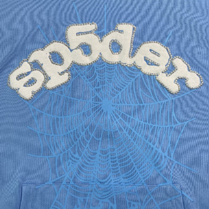 Hoodie Sp5der Web Sky Blue - Image 5