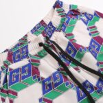 Shorts Gucci Multicolor GG Pattern Drawstring GC002 - Image 4