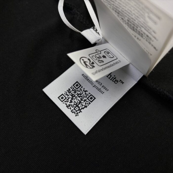 T-shirt Off-White Multi Logo Graphic Black Oversized OFF002 - Image 7