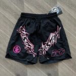 Hellstar Waxed Nylon Athletic Shorts Black - Image 2