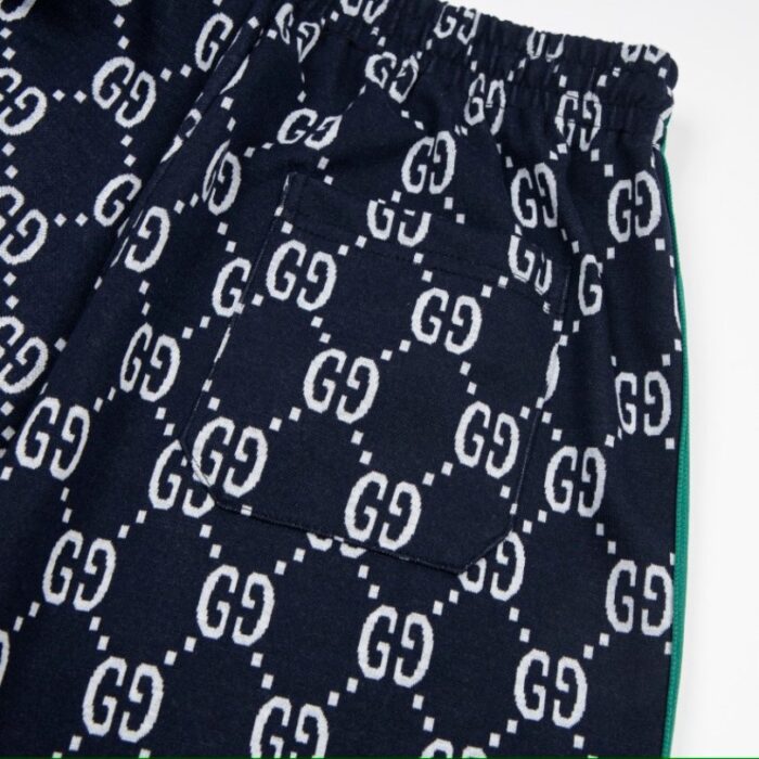 Shorts Gucci Monogram Stripe Navy GC056 - Image 10