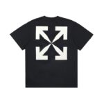 T-shirt Off-White Arrows Logo Black Oversized OFF004 - Image 2