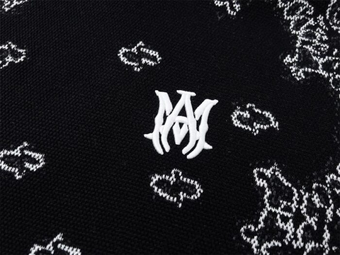 Amiri Bandana B-Ball Hoodie 'BlackGrey' - Image 4