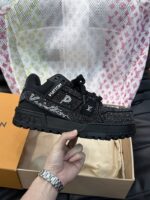 Louis Vuitton Black Crystal 'LV Trainer Maxi' - Image 8