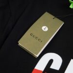 T-shirt Gucci Red Gradient Logo Black GC039 - Image 7