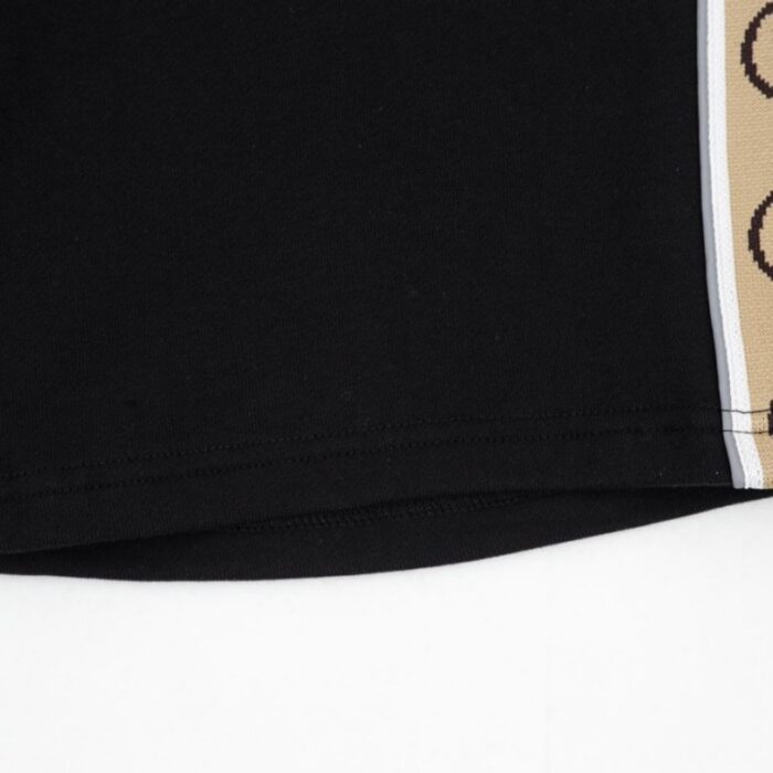 Shorts Gucci Monogram Trim Black GC054 - Image 7