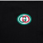 Shorts Gucci Monogram Trim Black GC054 - Image 4