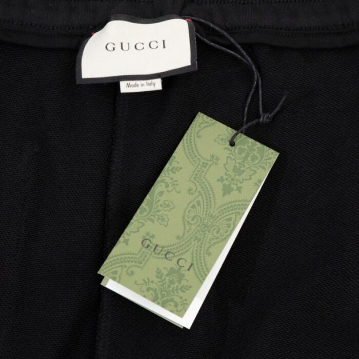 Shorts Gucci Monogram Trim Black GC054 - Image 9