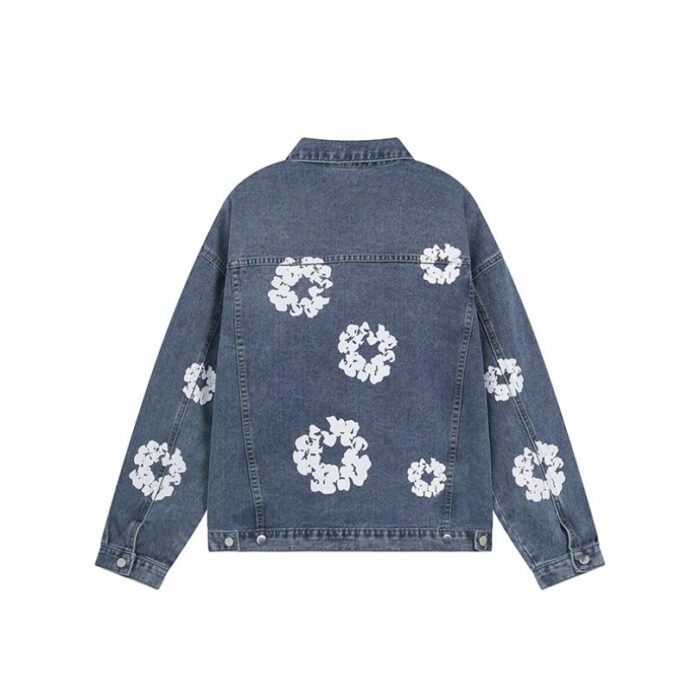 Denim Tears Flower Print Jacket Blue - Image 2