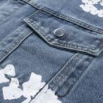 Denim Tears Flower Print Jacket Blue - Image 6