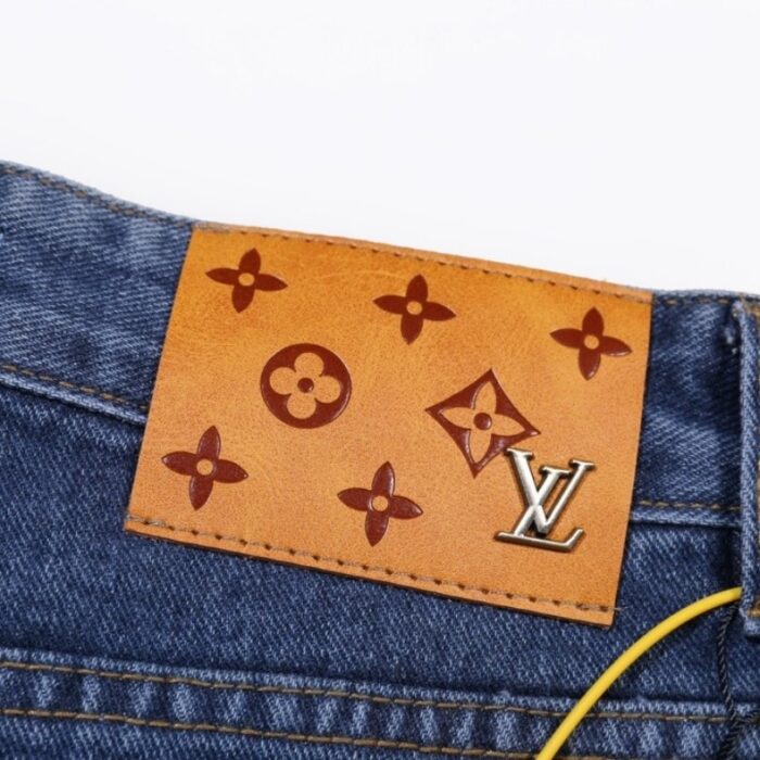 Jeans Louis Vuitton Blue Monogram Pocket Denim LV004 - Image 5
