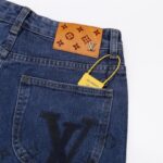 Jeans Louis Vuitton Blue Monogram Pocket Denim LV004 - Image 6