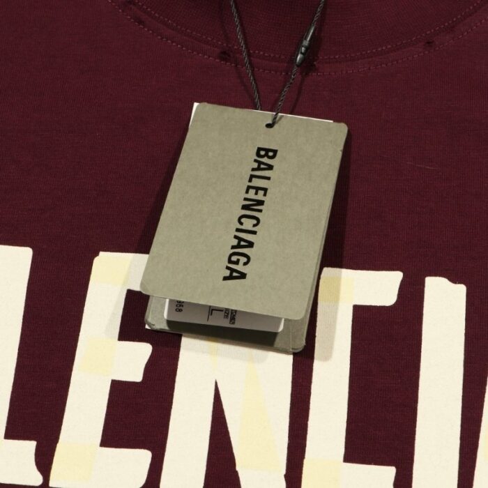 T-shirt Balenciaga Logo Double-Sided Print Oversized BL054 - Image 6