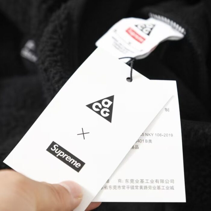 Hoodie Supreme Nike ACG Fleece Black NK004 - Image 15