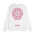 Sweatshirt Chrome Hearts Pink Horseshoe White CH005 - Image 2