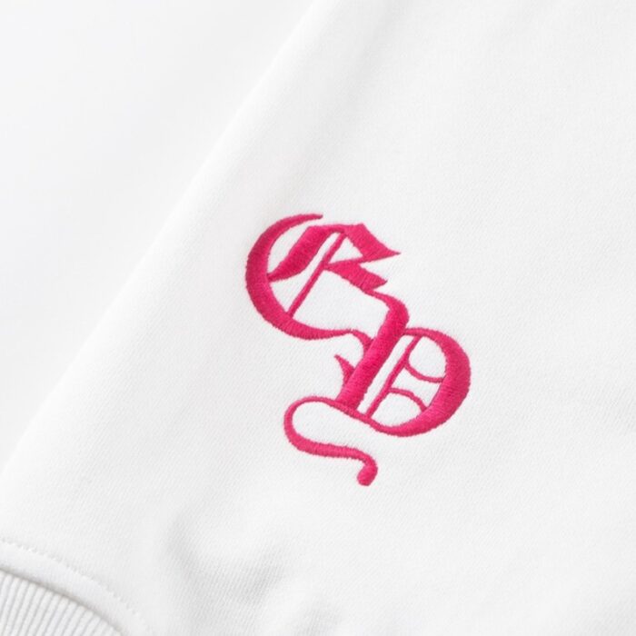 Sweatshirt Chrome Hearts Pink Horseshoe White CH005 - Image 6
