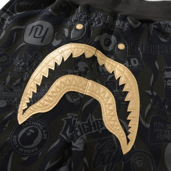 Pants BAPE NBHD Camo Shark Black BP39 - Image 4