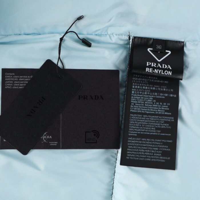 Jacket Puffer Prada Black and White PD048 - Image 12