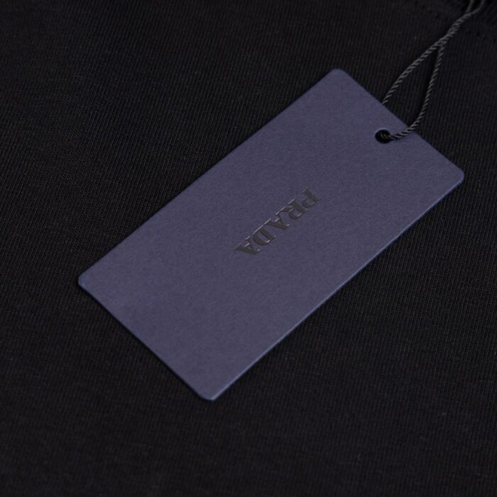 T-shirt Prada Logo Patch Black PD015 - Image 8
