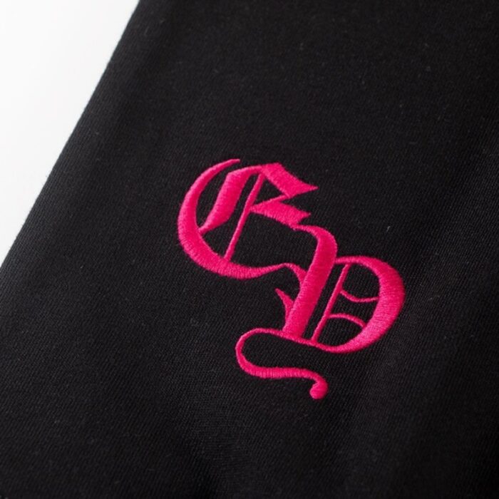 Sweatshirt Chrome Hearts Pink Horseshoe Black CH006 - Image 5