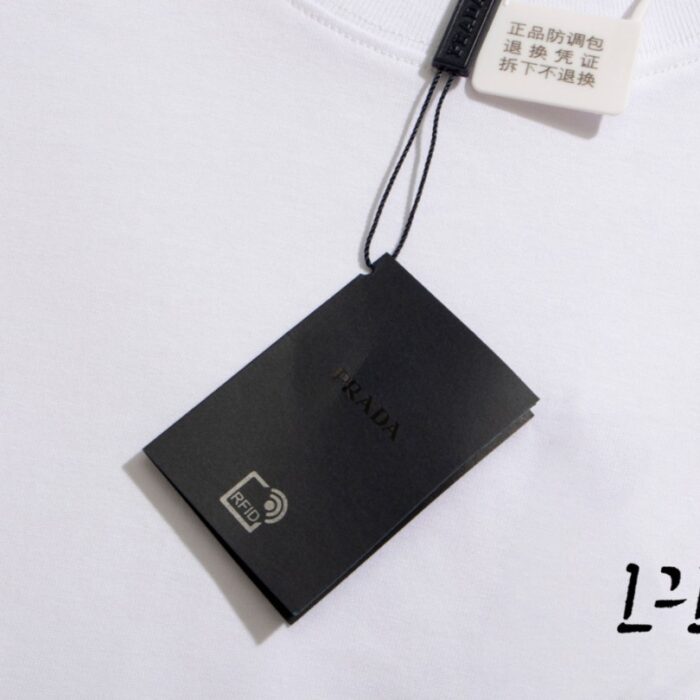 T-shirt Prada Milano Crest Logo White PD014 - Image 8