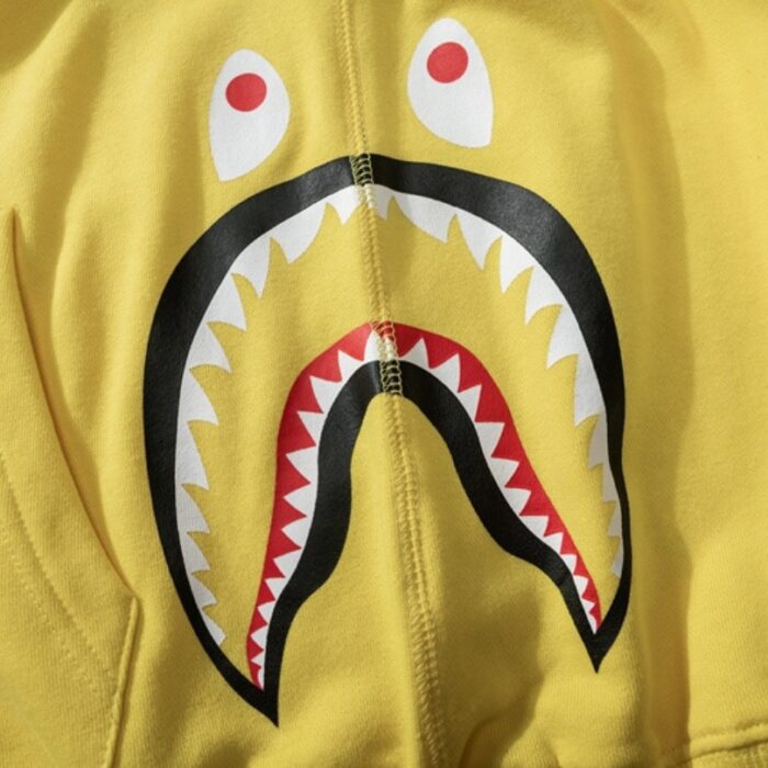 Hoodie Yellow Shark Camo Bape Full-Zip BP002 - Image 10