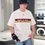 T-shirt Prada Stripe Logo White PD008 - Image 6