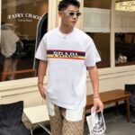 T-shirt Prada Stripe Logo White PD008 - Image 5