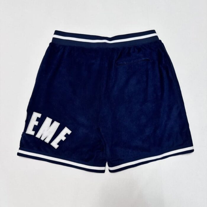 Shorts Supreme Velour Stripe Logo Embroidery SP041 - Image 4