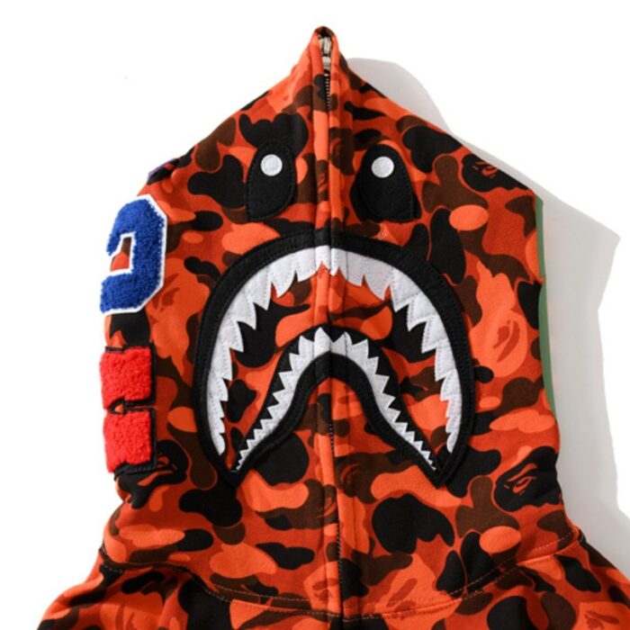 Hoodie BAPE XO Camo Red Full Zip BP020 - Image 5