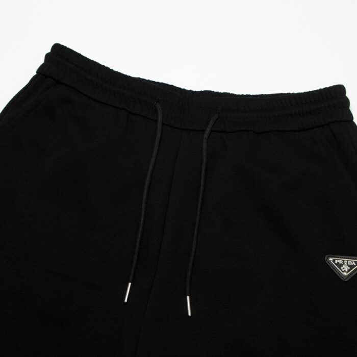 Shorts Prada Logo Patch Black PD012 - Image 5