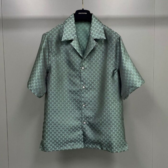 Set Louis Vuitton LV Monogram Shirt & Shorts LV079 - Image 7
