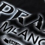T-shirt Prada Milano Rope Logo Black PD007 - Image 5