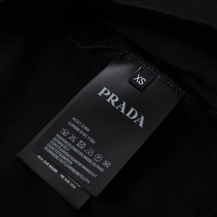 T-shirt Prada Milano Rope Logo Black PD007 - Image 10
