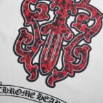 T-shirt Chrome Hearts Red Cross Crest White CH003 - Image 6