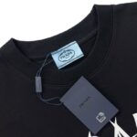 T-shirt Prada Milano Black Graphic Logo PD033 - Image 9