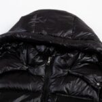 Jacket Puffer Moncler Black with Hood MCL013 - Image 7