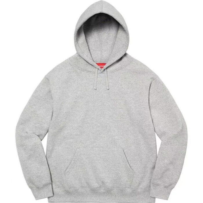 Hoodie Supreme satin-appliqué "Grey" SP066 - Image 6
