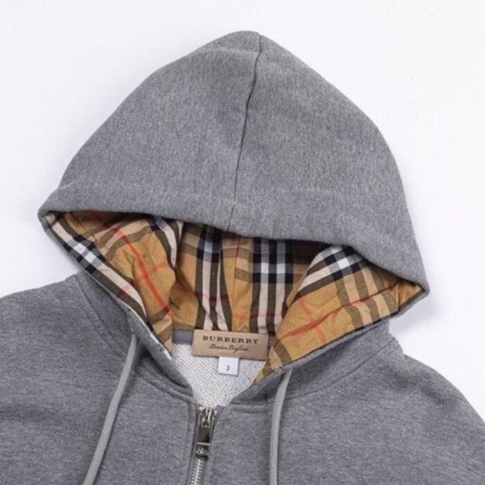 Burberry Embroidered King Logo Zip-Up Hoodie BY021 - Image 3