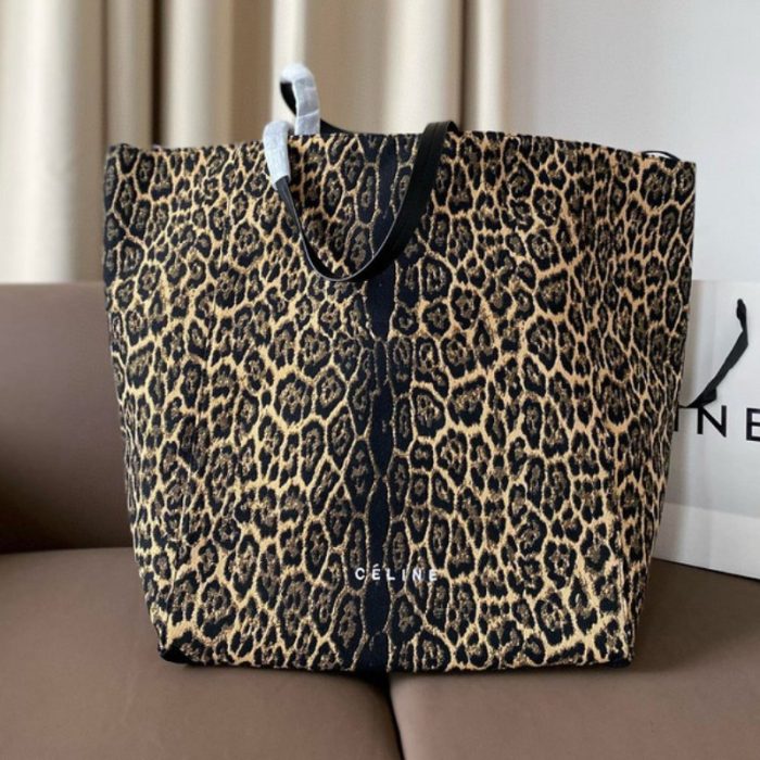 Celine Gusset Leopard Tote Bag CE006 - Image 6