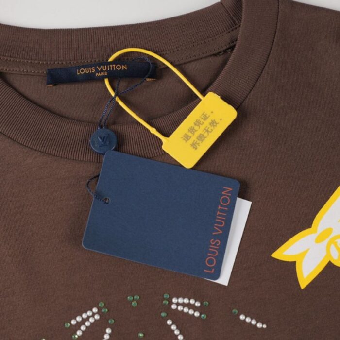 T-shirt Louis Vuitton Brown LV185 - Image 4