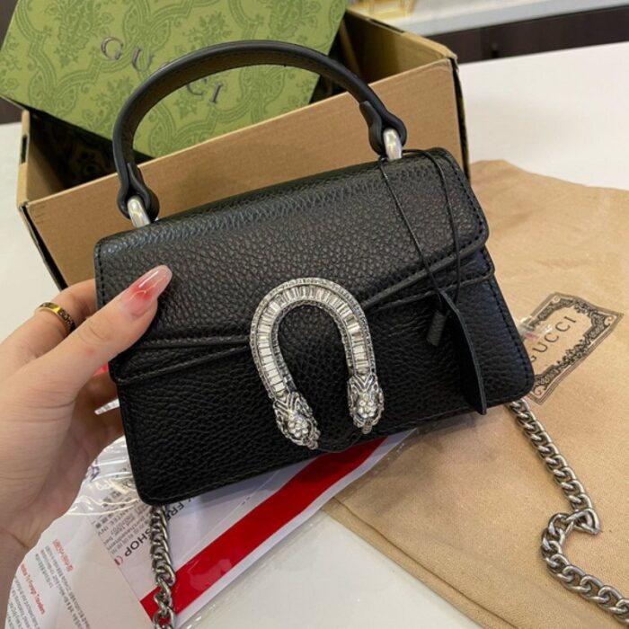 Gucci Tote Dionysus Black Bag GC246 - Image 7
