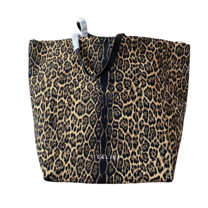Celine Gusset Leopard Tote Bag CE006 - Image 1