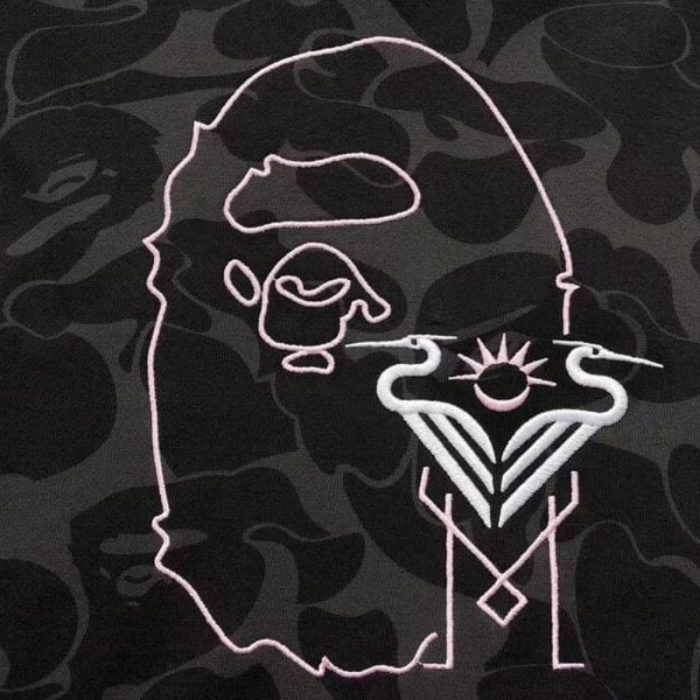 Hoodie Bape x Inter Miami Camo Black BP106 - Image 4