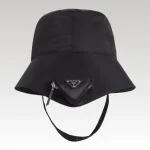 Bucket Hat Prada Black Nylon Pouch Strap PD030 - Drip Slum