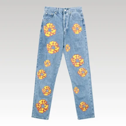 Denim Tears x Levi's x Offset Floral Print Jeans Light Blue - Drip Slum