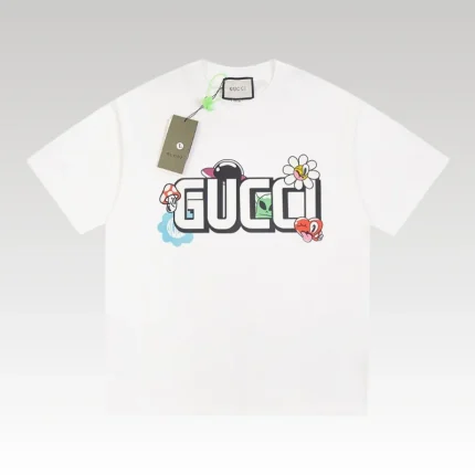 Gucci Graphic T-shirt with Cartoon White Logo GC063 - Drip Slum
